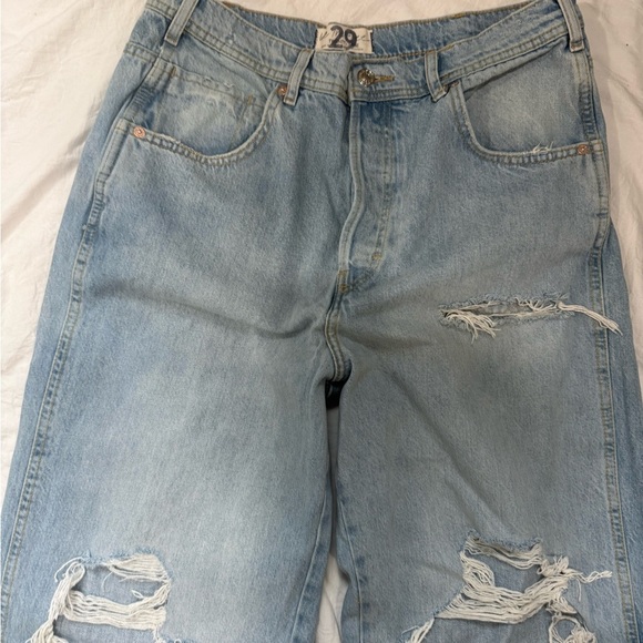 Urban Outfitters Blue Flare Wide Leg Jeans - Picture 12 of 14